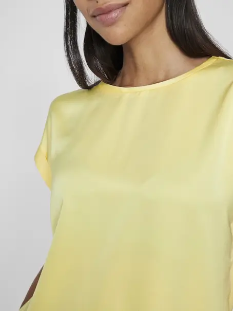 VILA VIELLETTE S/S SATIN TOP - NOOS