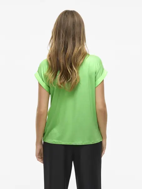 VILA VIELLETTE S/S SATIN TOP - NOOS
