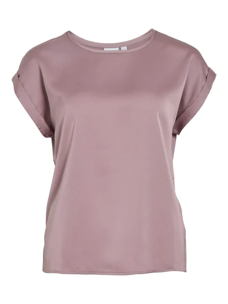 VILA VIELLETTE S/S SATIN TOP - NOOS