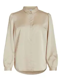 VILA VIELLETTE SATIN L/S SHIRT/SU - NOOS