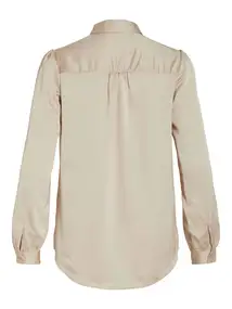 VILA VIELLETTE SATIN L/S SHIRT/SU - NOOS