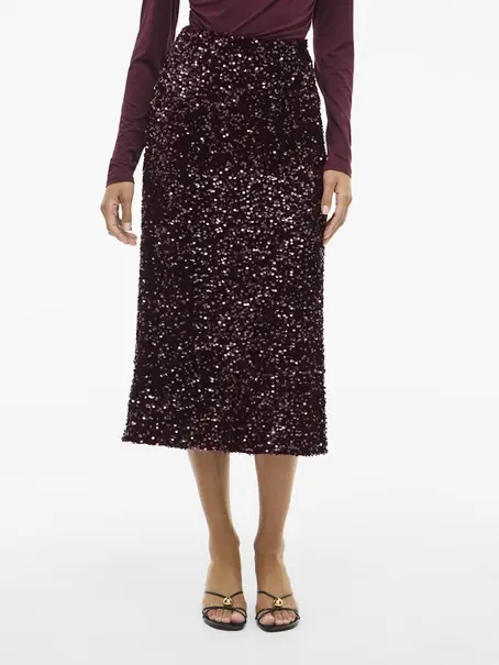 VILA VIFAITH HW MIDI SEQUIN SKIRT/1