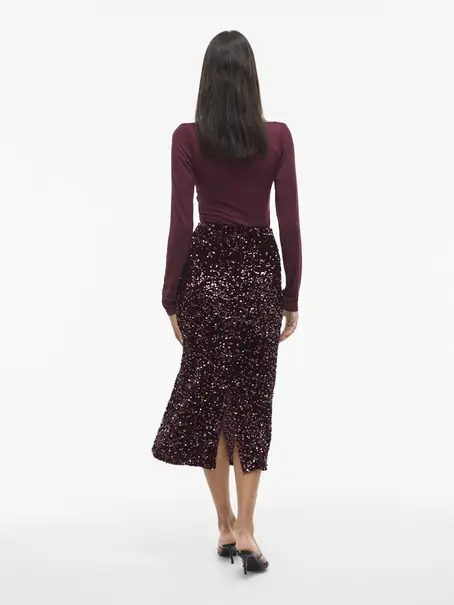 VILA VIFAITH HW MIDI SEQUIN SKIRT/1