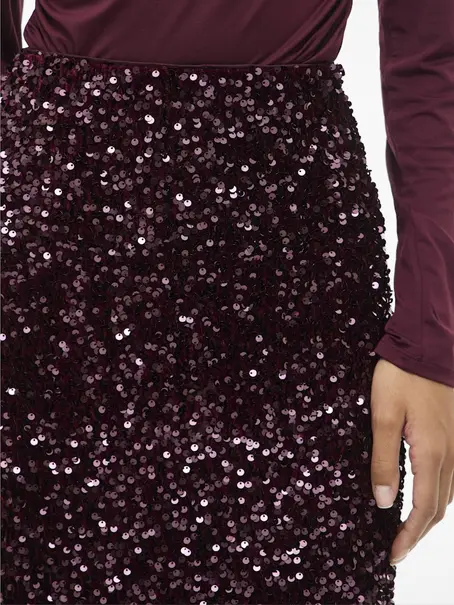 VILA VIFAITH HW MIDI SEQUIN SKIRT/1