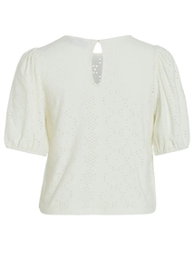 VILA VIKALLY O-NECK 2/4 TOP - NOOS