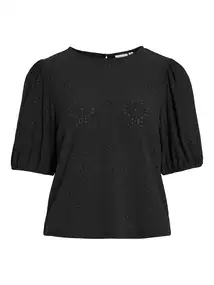 VILA VIKALLY O-NECK 2/4 TOP - NOOS