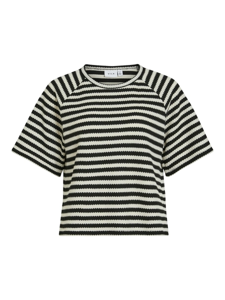 VILA VIMATA O-NECK 2/4 TOP/PB