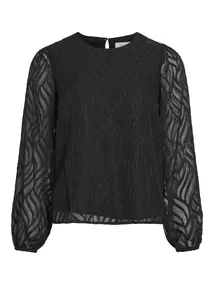 VILA VIMIKA O-NECK L/S TOP - NOOS