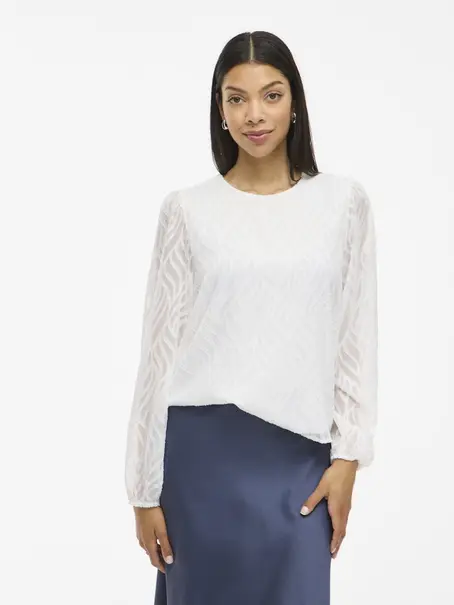 VILA VIMIKA O-NECK L/S TOP - NOOS