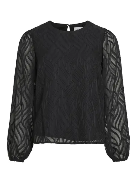 VILA VIMIKA O-NECK L/S TOP - NOOS