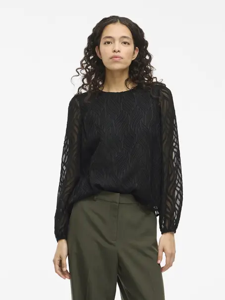 VILA VIMIKA O-NECK L/S TOP - NOOS