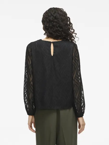VILA VIMIKA O-NECK L/S TOP - NOOS