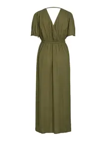 VILA VIMOLIRA ISLA V-NECK 2/4 MAXI DRESS