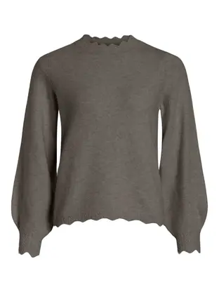 VILA VINIKOLINA O-NECK L/S KNIT TOP - NO