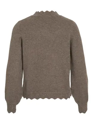 VILA VINIKOLINA O-NECK L/S KNIT TOP - NO