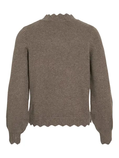 VILA VINIKOLINA O-NECK L/S KNIT TOP - NO