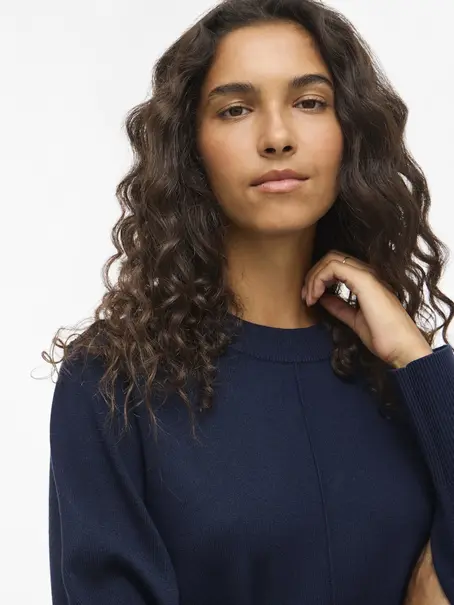 VILA VIOSTRIA O-NECK L/S KNIT TOP-NOOS