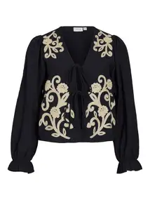 VILA VIPOLENE V-NECK L/S TOP/BFS