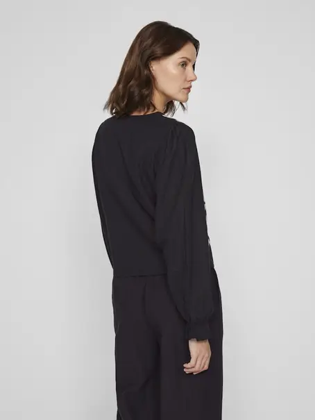 VILA VIPOLENE V-NECK L/S TOP/BFS