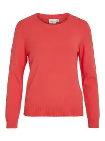 VILA VIRIL O-NECK L/S KNIT TOP - NOOS