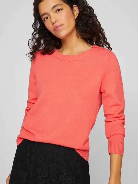 VILA VIRIL O-NECK L/S KNIT TOP - NOOS