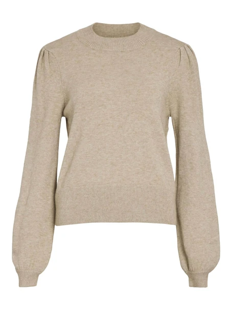 VILA VIRIL TURTLE-NK BALLOON L/S TOP - N