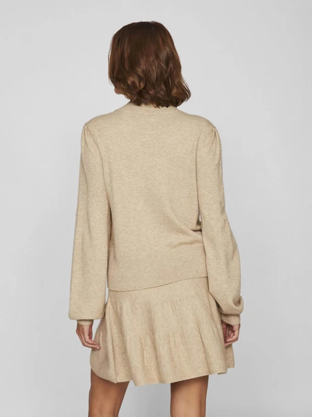 VILA VIRIL TURTLE-NK BALLOON L/S TOP - N