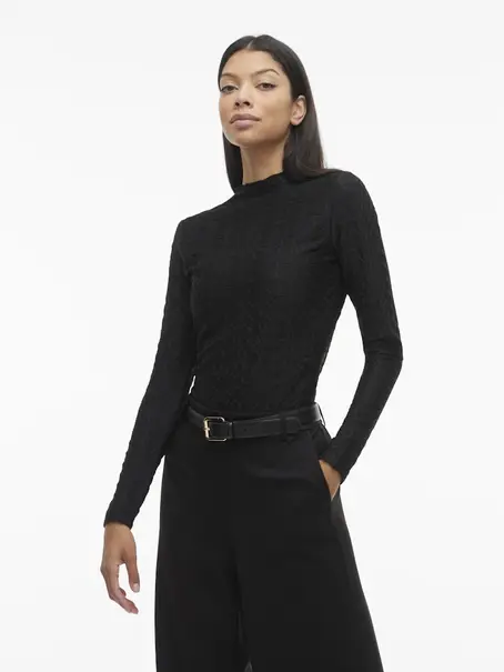 VILA VISAGARA FUNNELNECK L/S TOP