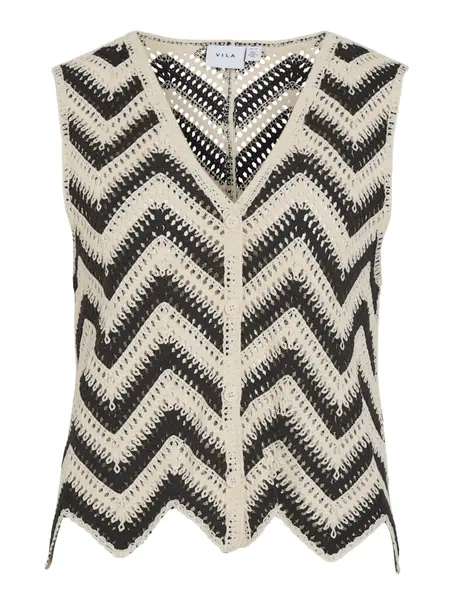 VILA VISERILDA V-NECK S/L VEST/BFS