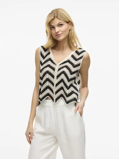 VILA VISERILDA V-NECK S/L VEST/BFS