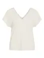 VILA VISYMA LACE V-NECK CAP SLEEVE TOP/D