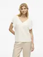 VILA VISYMA LACE V-NECK CAP SLEEVE TOP/D