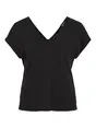 VILA VISYMA LACE V-NECK CAP SLEEVE TOP/D