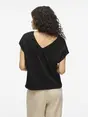 VILA VISYMA LACE V-NECK CAP SLEEVE TOP/D