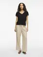 VILA VISYMA LACE V-NECK CAP SLEEVE TOP/D
