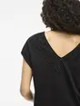 VILA VISYMA LACE V-NECK CAP SLEEVE TOP/D