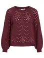VILA VITULI O-NECK L/S DETAIL KNIT TOP/P
