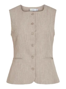 VILA VIVARONE S/L SQUARE NECK LONG VEST