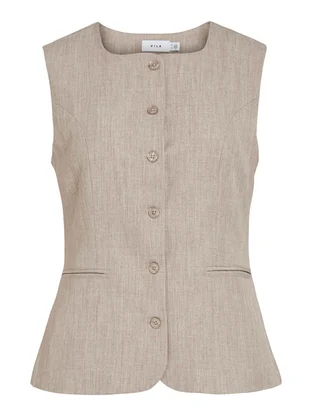 VILA VIVARONE S/L SQUARE NECK LONG VEST
