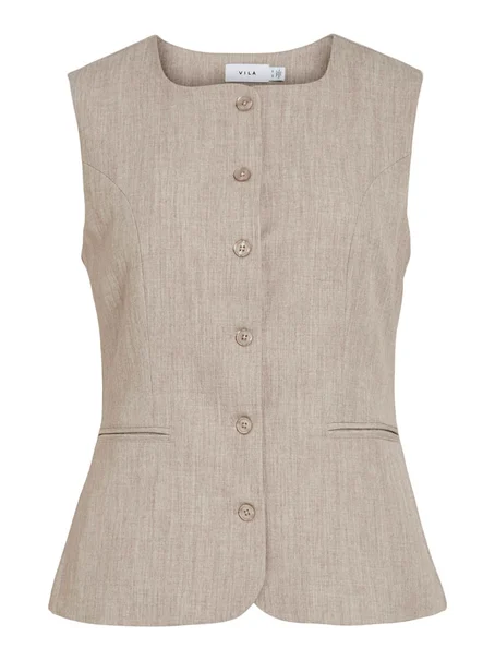 VILA VIVARONE S/L SQUARE NECK LONG VEST