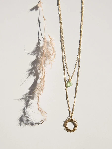 VINOOS NECKLACE GOLD SUN