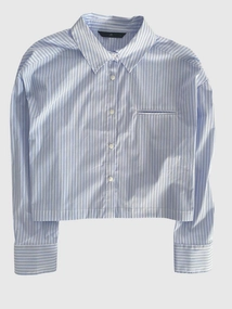 WITHBLACK WBLQUINIE STRIPE CROPPED SHIRT