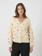 Y.A.S YASBOW LS EMBROIDED KNIT CARDIGAN S