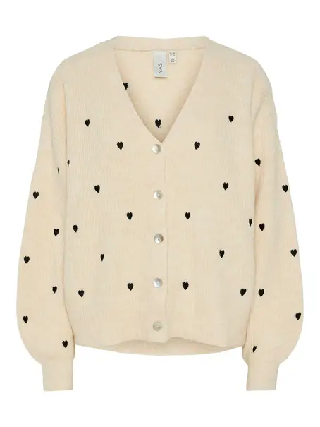 Y.A.S YASBOW LS EMBROIDED KNIT CARDIGAN S