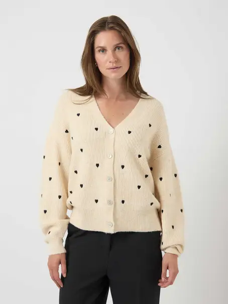 Y.A.S YASBOW LS EMBROIDED KNIT CARDIGAN S