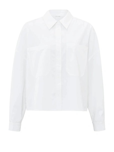 YAYA Batwing cropped blouse w. pock