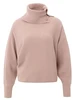 YAYA Batwing sweater with collar ls