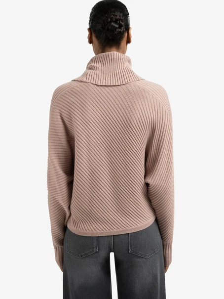 YAYA Batwing sweater with collar ls