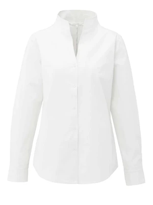 YAYA Blouse with high V-neck collar