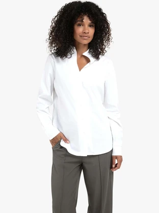YAYA Blouse with high V-neck collar